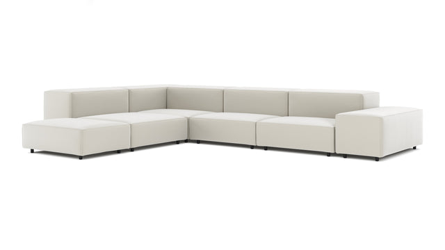 Extrasoft - Extrasoft Sectional Sofa, Left Corner, Oatmeal Brushed Weave