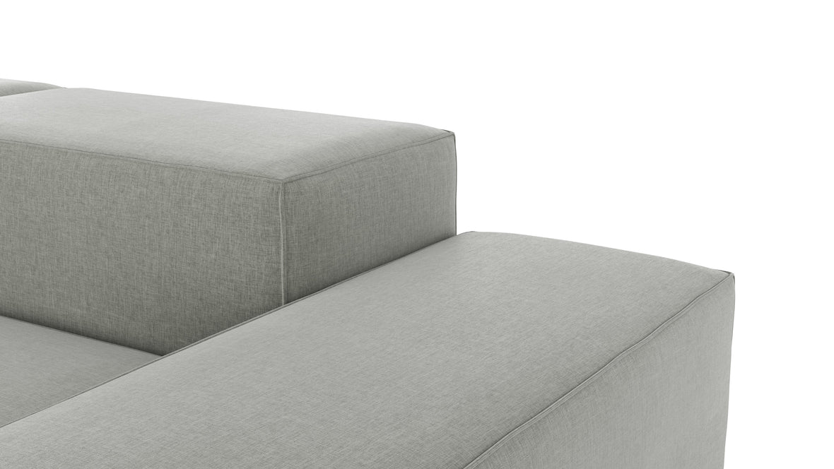 Extrasoft - Extrasoft Sectional Sofa, Left Corner, Soft Gray Brushed Weave