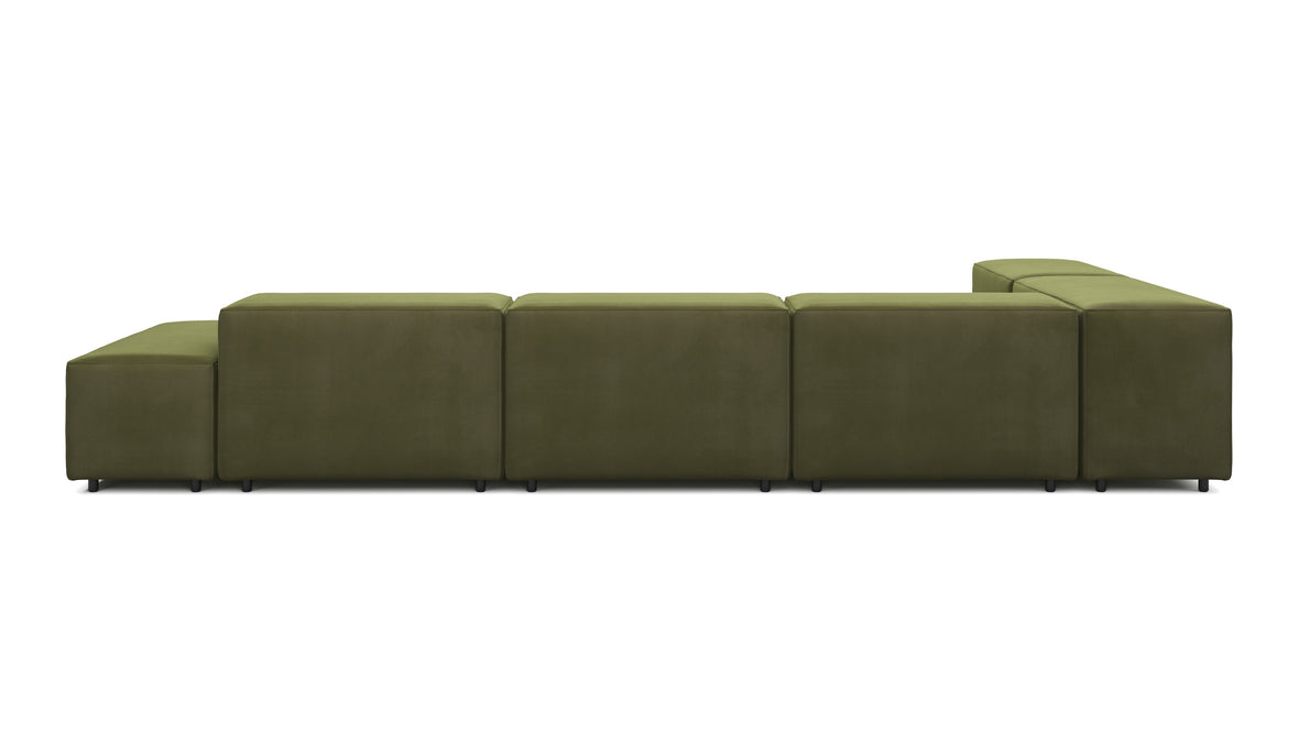 Extrasoft - Extrasoft Sectional Sofa, Left Corner, Spruce Luxe Velvet