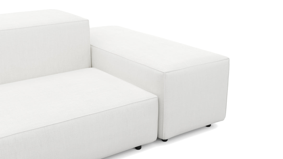 Extrasoft - Extrasoft Sectional Sofa, Left Corner, White Linen