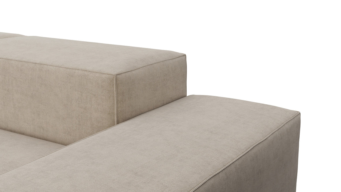 Extrasoft - Extrasoft Sectional Sofa, Open End Sofa, Left, Biscotti Brushed Weave