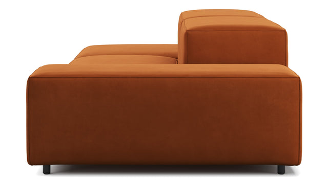 Extrasoft - Extrasoft Sectional Sofa, Open End Sofa, Left, Burnt Orange Velvet