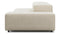 Extrasoft - Extrasoft Sectional Sofa, Open End Sofa, Left, Eggshell Vegan Suede