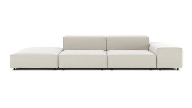 Extrasoft - Extrasoft Sectional Sofa, Open End Sofa, Left, Oatmeal Brushed Weave