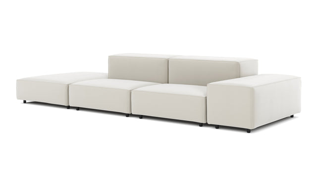 Extrasoft - Extrasoft Sectional Sofa, Open End Sofa, Left, Oatmeal Brushed Weave