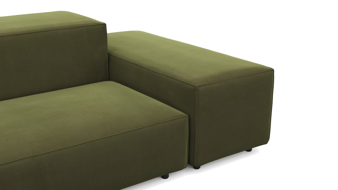 Extrasoft - Extrasoft Sectional Sofa, Open End Sofa, Left, Spruce Luxe Velvet