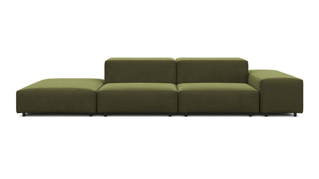 Extrasoft - Extrasoft Sectional Sofa, Open End Sofa, Left, Spruce Luxe Velvet