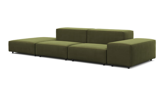 Extrasoft - Extrasoft Sectional Sofa, Open End Sofa, Left, Spruce Luxe Velvet