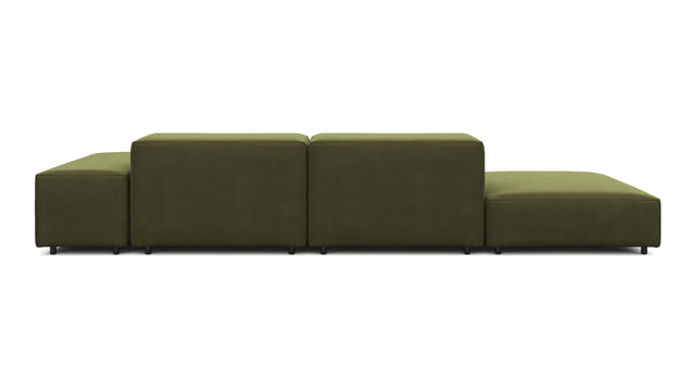 Extrasoft - Extrasoft Sectional Sofa, Open End Sofa, Left, Spruce Luxe Velvet