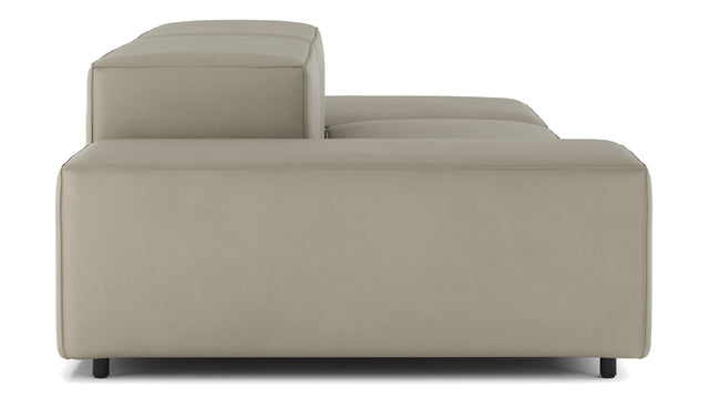 Extrasoft - Extrasoft Sectional Sofa, Open End Sofa, Right, Beige Gray Vegan Leather