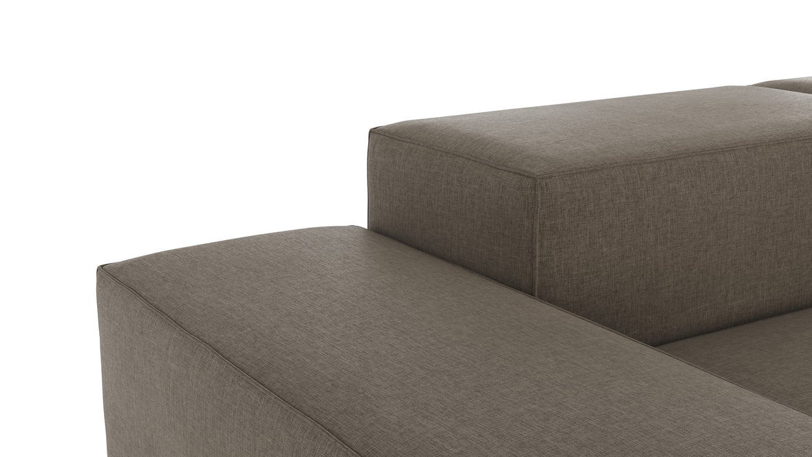 Extrasoft - Extrasoft Sectional Sofa, Open End Sofa, Right, Coffee Brushed Weave