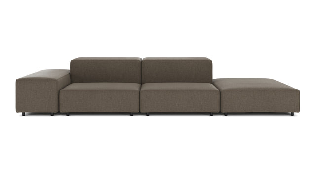 Extrasoft - Extrasoft Sectional Sofa, Open End Sofa, Right, Coffee Brushed Weave