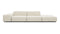 Extrasoft - Extrasoft Sectional Sofa, Open End Sofa, Right, Ivory Chenille