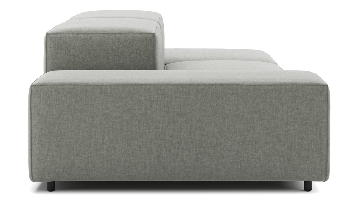 Extrasoft - Extrasoft Sectional Sofa, Open End Sofa, Right, Soft Gray Brushed Weave