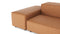 Extrasoft - Extrasoft Sectional Sofa, Open End Sofa, Right, Tan Vegan Leather