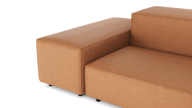 Extrasoft - Extrasoft Sectional Sofa, Open End Sofa, Right, Tan Vegan Leather