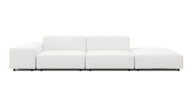 Extrasoft - Extrasoft Sectional Sofa, Open End Sofa, Right, White Linen