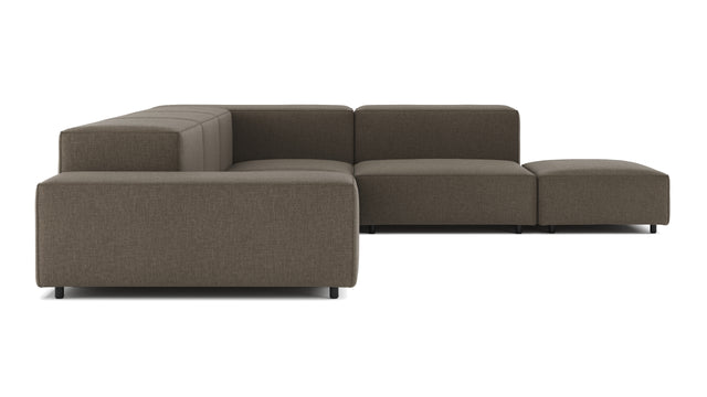 Extrasoft - Extrasoft Sectional Sofa, Right Corner, Coffee Brushed Weave