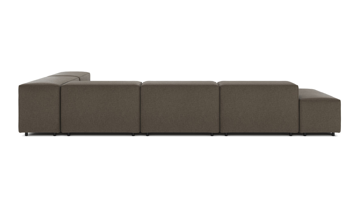 Extrasoft - Extrasoft Sectional Sofa, Right Corner, Coffee Brushed Weave