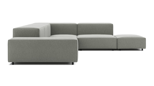 Extrasoft - Extrasoft Sectional Sofa, Right Corner, Soft Gray Brushed Weave