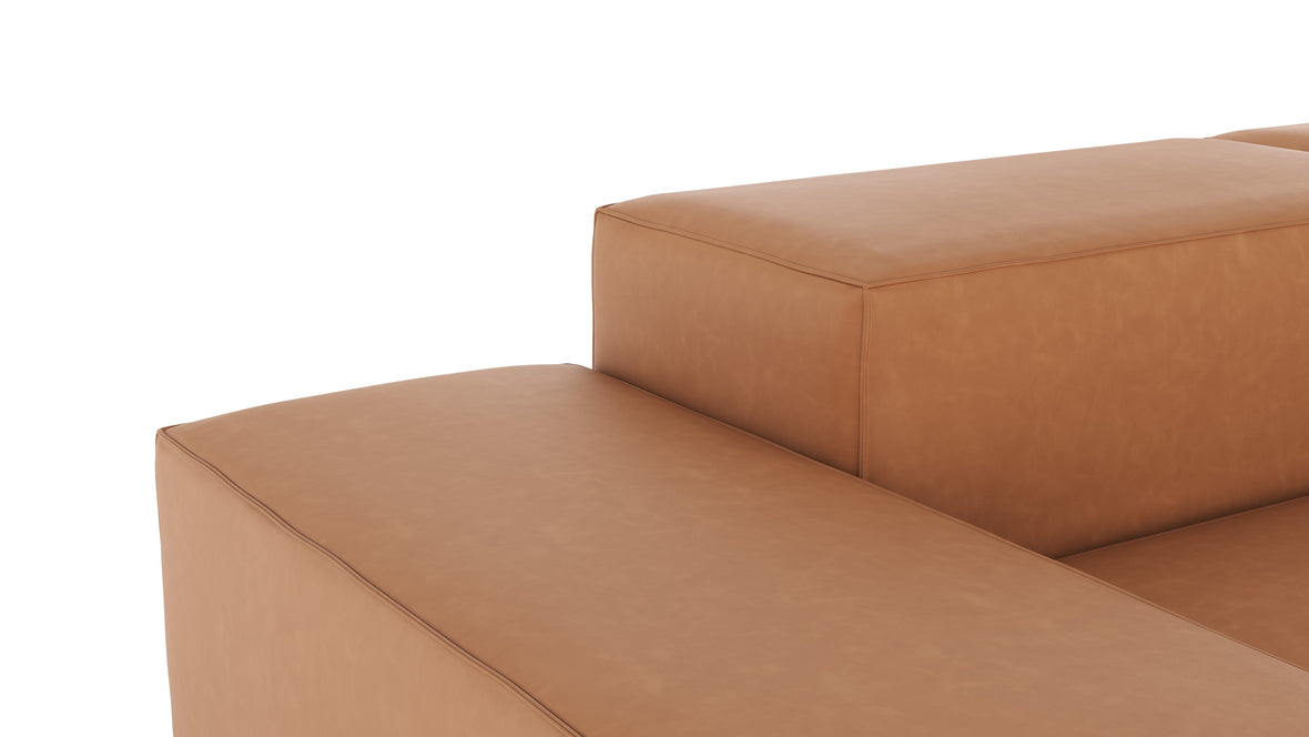 Extrasoft - Extrasoft Sectional Sofa, Right Corner, Tan Vegan Leather