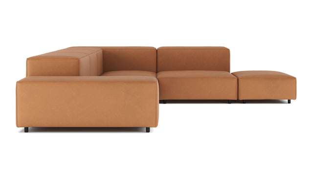 Extrasoft - Extrasoft Sectional Sofa, Right Corner, Tan Vegan Leather