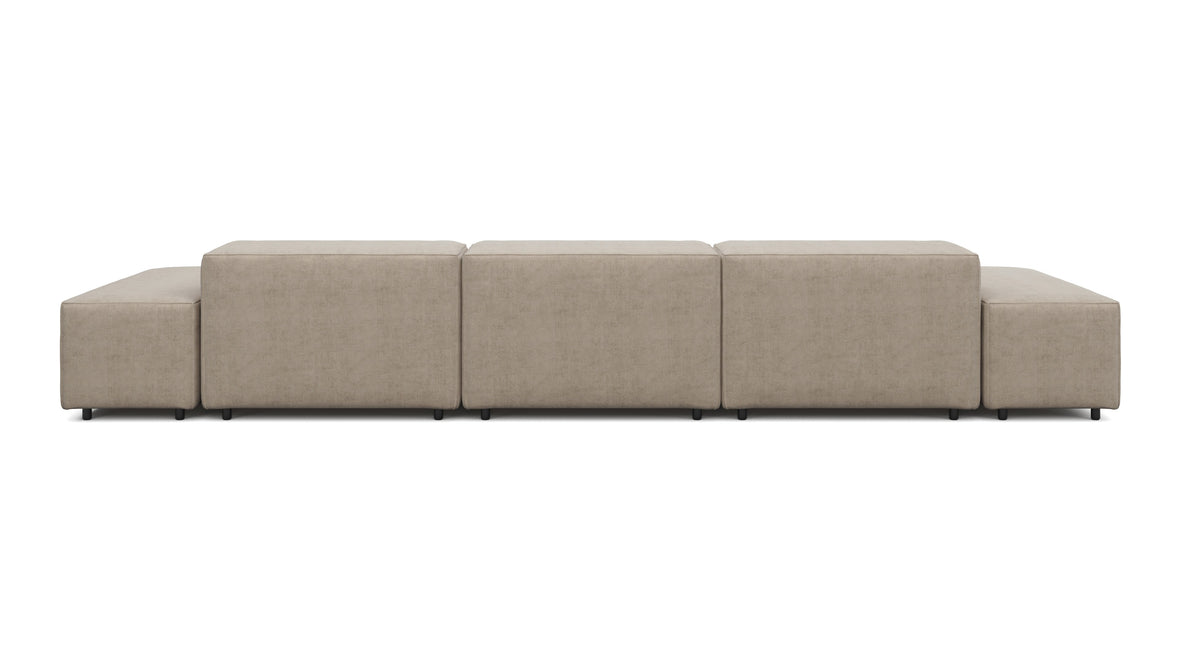 Extrasoft - Extrasoft Sectional Sofa, Three Seater Sofa, Left, Biscotti Brushed Weave