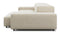 Extrasoft - Extrasoft Sectional Sofa, Three Seater Sofa, Left, Eggshell Vegan Suede