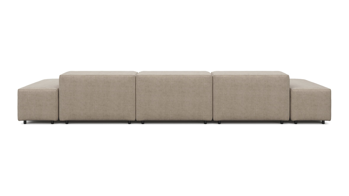 Extrasoft - Extrasoft Sectional Sofa, Three Seater Sofa, Right, Biscotti Brushed Weave