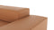 Extrasoft - Extrasoft Sectional Sofa, Three Seater Sofa, Right, Tan Vegan Leather