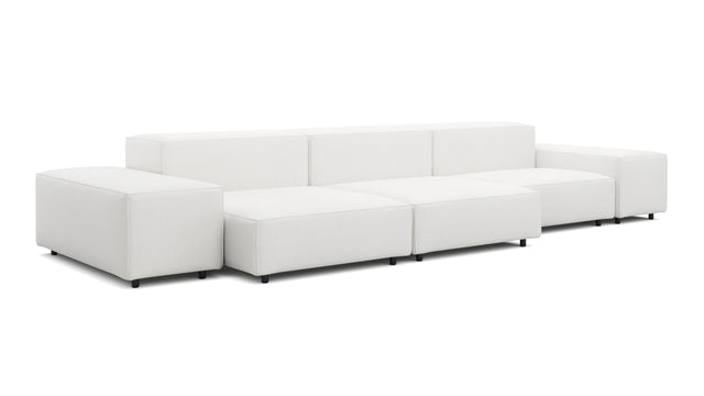 Extrasoft - Extrasoft Sectional Sofa, Three Seater Sofa, Right, White Linen