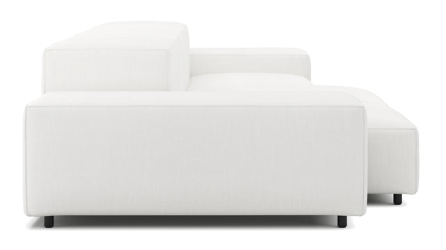 Extrasoft - Extrasoft Sectional Sofa, Three Seater Sofa, Right, White Linen