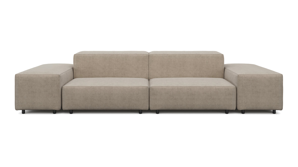 Extrasoft - Extrasoft Sectional Sofa, Two Seater Sofa, Biscotti Brushed Weave