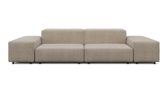 Extrasoft - Extrasoft Sectional Sofa, Two Seater Sofa, Biscotti Brushed Weave