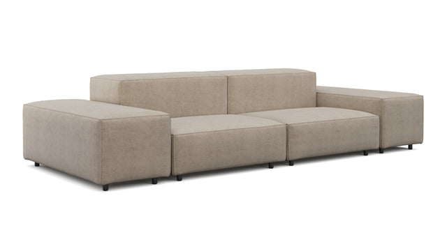 Extrasoft - Extrasoft Sectional Sofa, Two Seater Sofa, Biscotti Brushed Weave