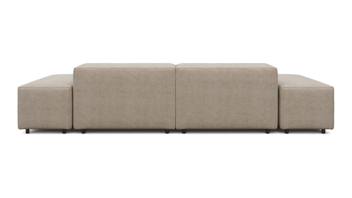 Extrasoft - Extrasoft Sectional Sofa, Two Seater Sofa, Biscotti Brushed Weave