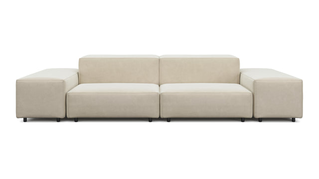 Extrasoft - Extrasoft Sectional Sofa, Two Seater Sofa, Eggshell Vegan Suede