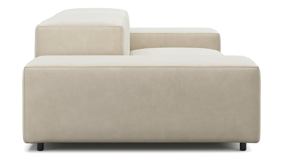 Extrasoft - Extrasoft Sectional Sofa, Two Seater Sofa, Eggshell Vegan Suede