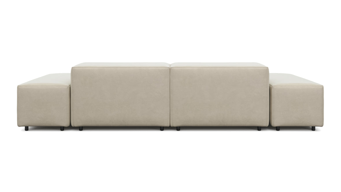 Extrasoft - Extrasoft Sectional Sofa, Two Seater Sofa, Eggshell Vegan Suede