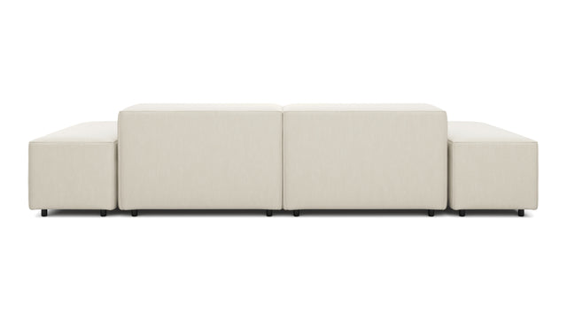 Extrasoft - Extrasoft Sectional Sofa, Two Seater Sofa, Ivory Chenille