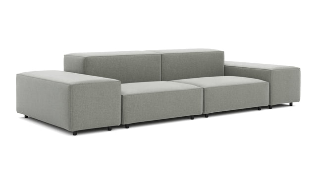 Extrasoft - Extrasoft Sectional Sofa, Two Seater Sofa, Soft Gray Brushed Weave