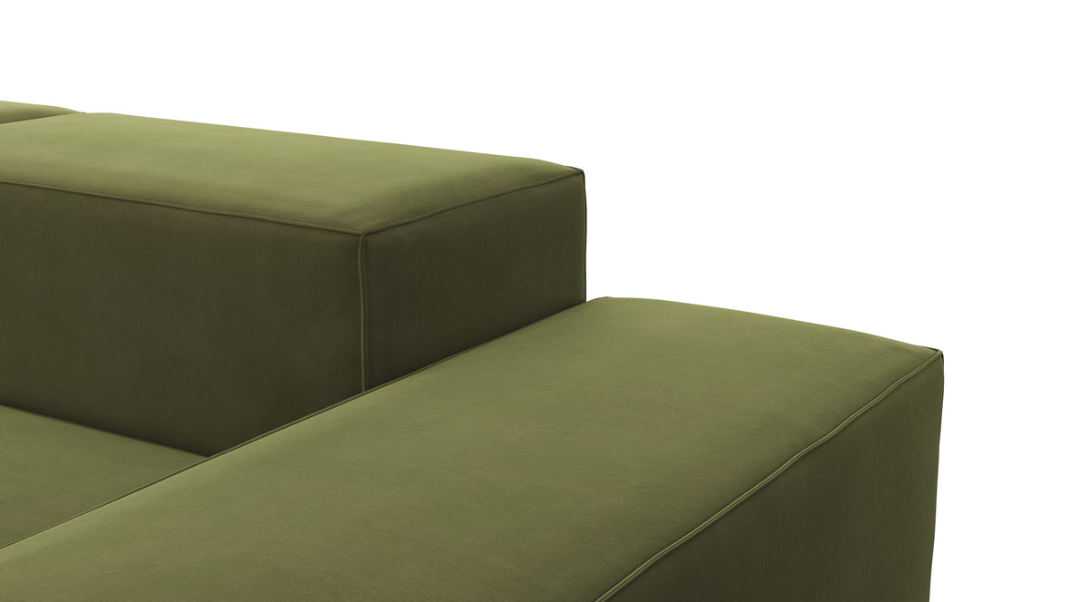 Extrasoft - Extrasoft Sectional Sofa, Two Seater Sofa, Spruce Luxe Velvet