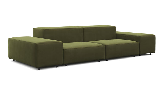 Extrasoft - Extrasoft Sectional Sofa, Two Seater Sofa, Spruce Luxe Velvet