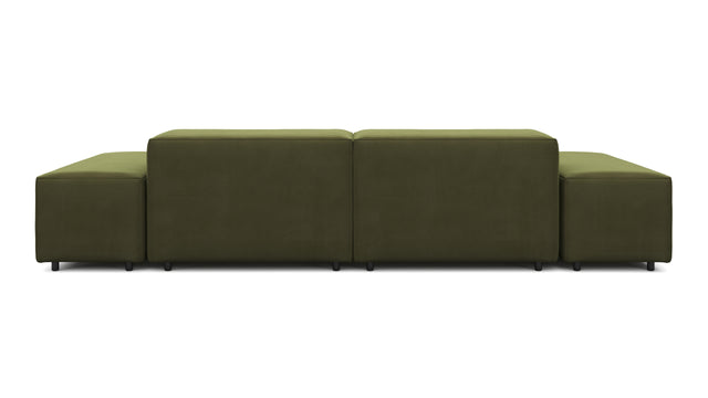 Extrasoft - Extrasoft Sectional Sofa, Two Seater Sofa, Spruce Luxe Velvet