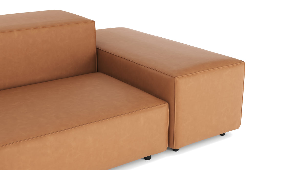 Extrasoft - Extrasoft Sectional Sofa, Two Seater Sofa, Tan Vegan Leather