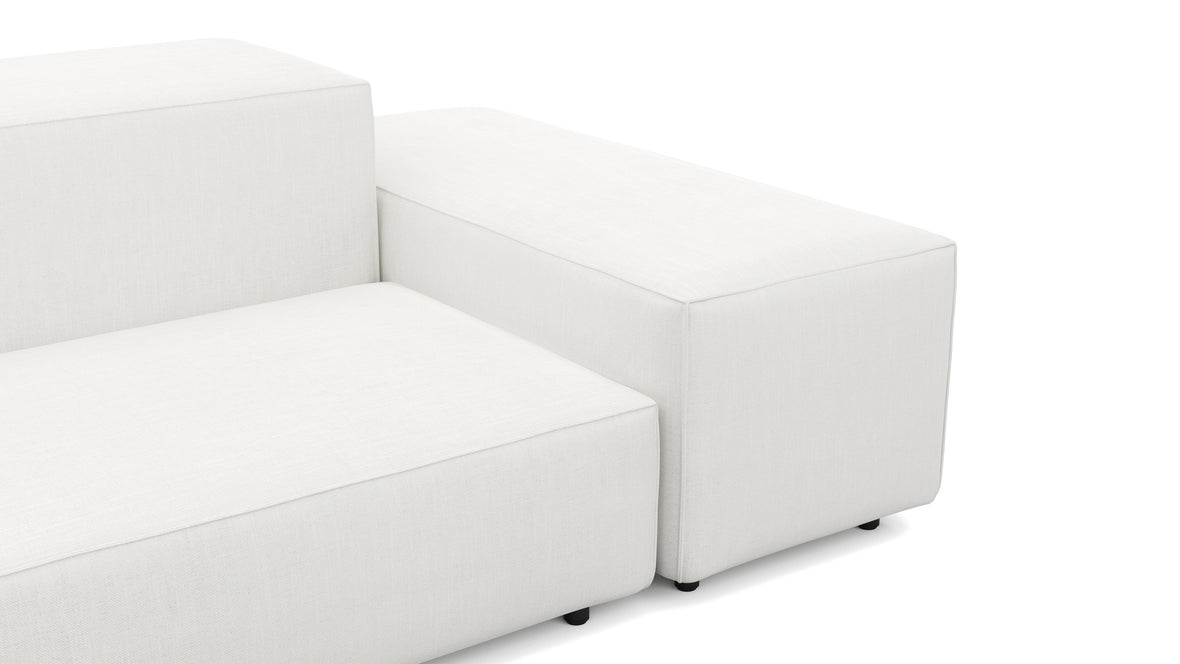 Extrasoft - Extrasoft Sectional Sofa, Two Seater Sofa, White Linen