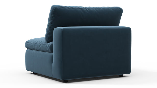 Sky - Sky Sofa Module, Armless, Prussian Blue Luxe Velvet