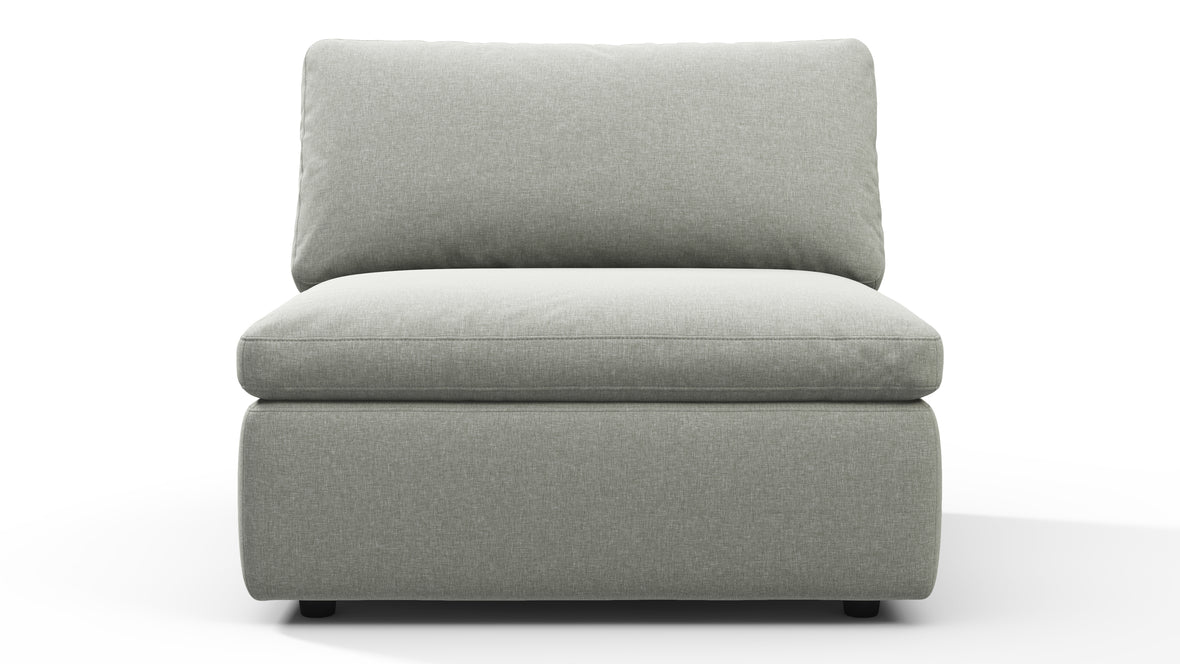 Sky - Sky Sofa Module, Armless, Soft Gray Brushed Weave