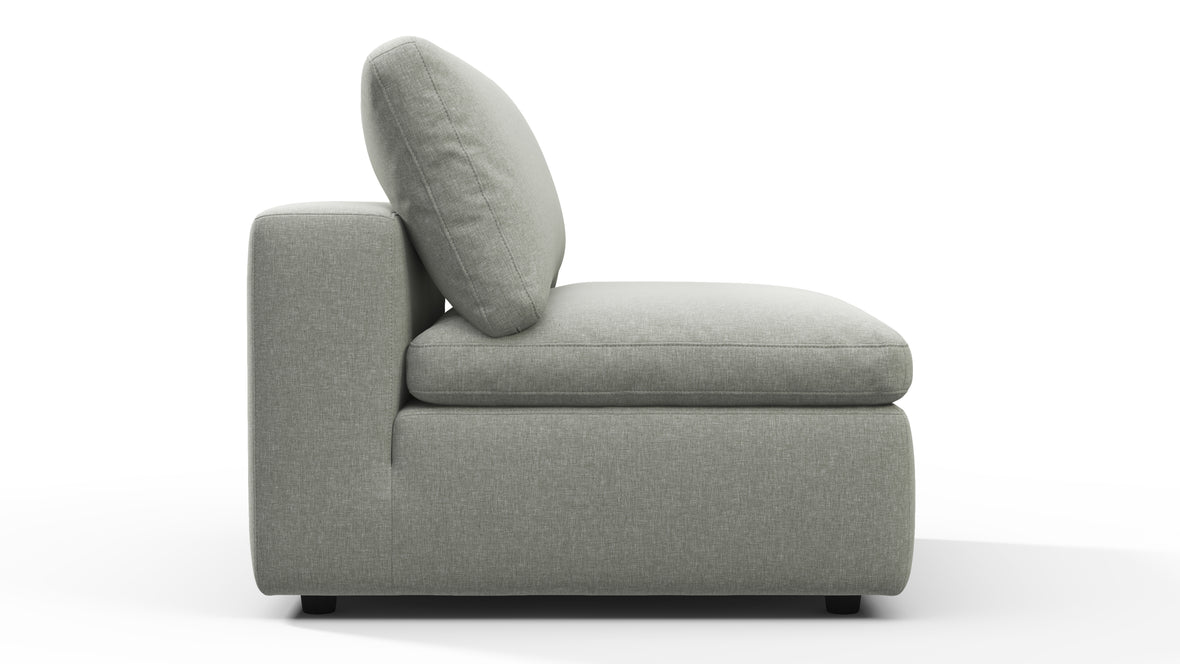 Sky - Sky Sofa Module, Armless, Soft Gray Brushed Weave