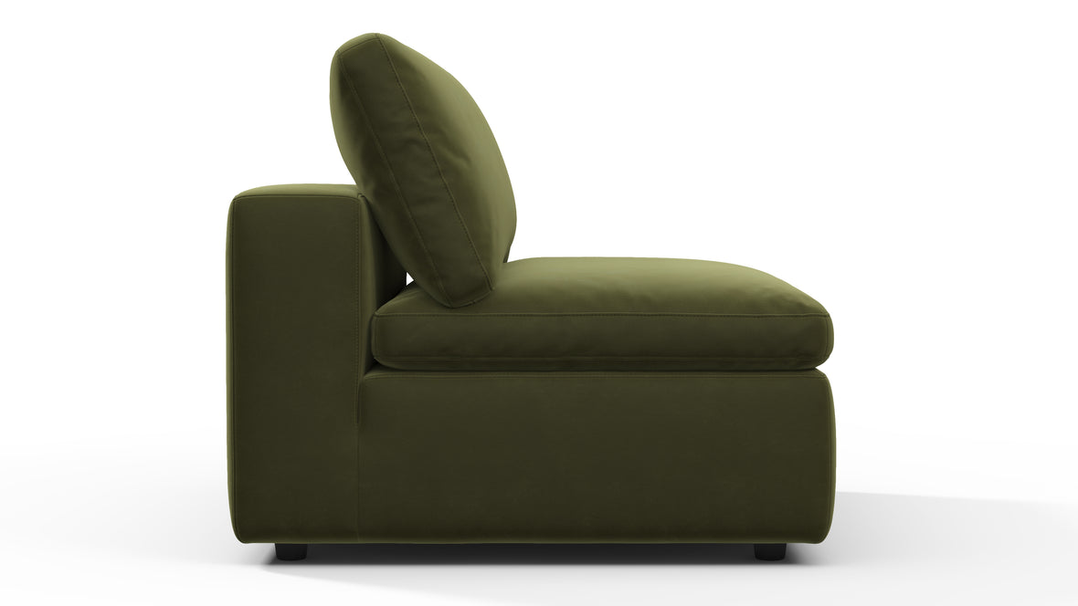 Sky - Sky Sofa Module, Armless, Spruce Luxe Velvet